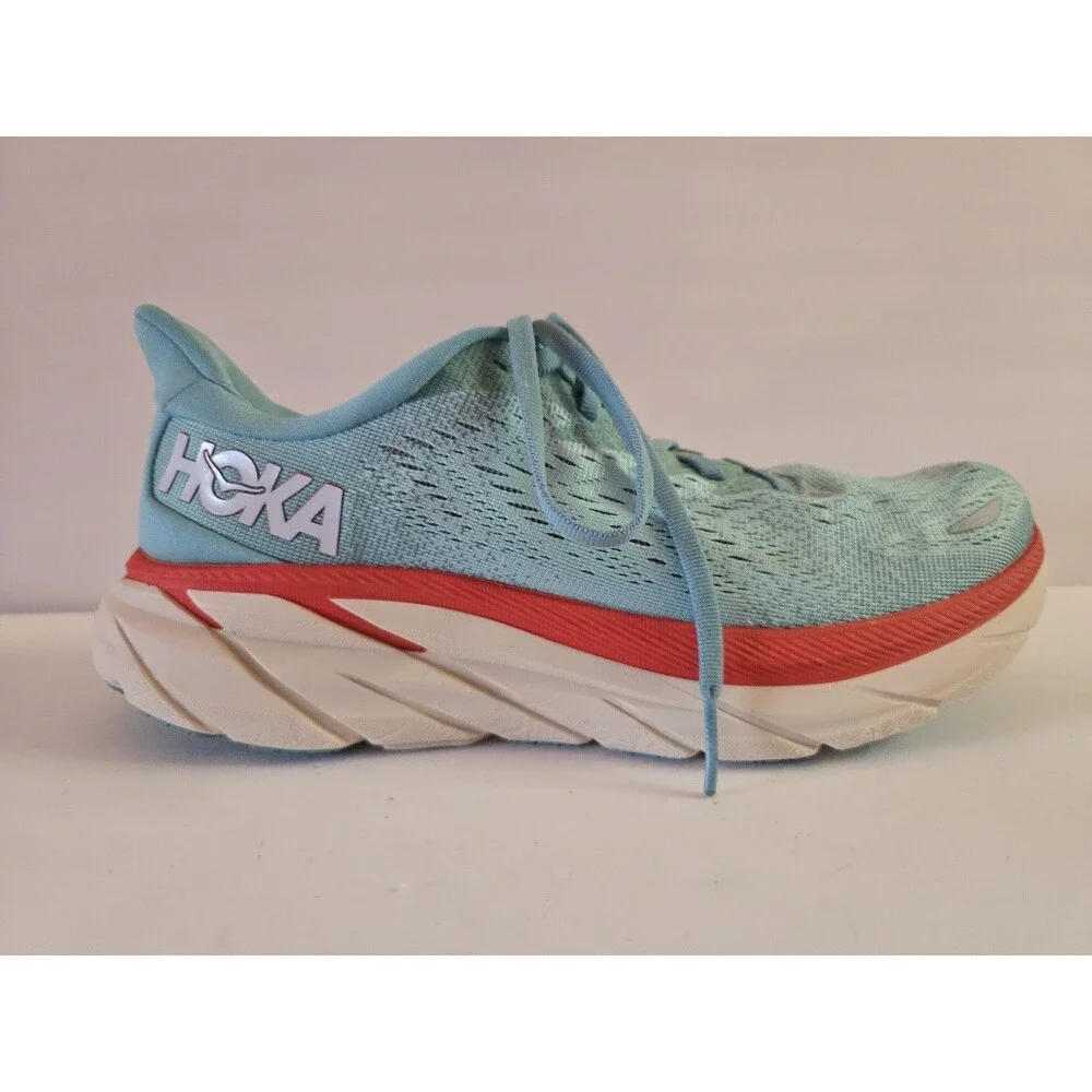 Hoka One One Clifton 8 Women's Size 6.5 B Aquarelle Blue Running Shoes 1119394-A